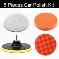5 pieces car polisher set attachment for drill machine DIY kit for bike and car polish. 