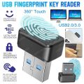 USB Fingerprint Key Windows Compatible Biometric Scanner for Password Free Login Ideal for PC Security.