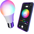 WIFI Bluetooth LED Bulb Smart APP Control Dimmable 9W Replace 60W 100-220V RGB+CW+WW Color Change Lamps Compatible IOS/Android. 