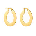 DIEYURO 316L Stainless Steel Gold Color Circle Hoop Earrings For Women Girl Fashion Ear Buckle Non-fading Jewelry  Party. 