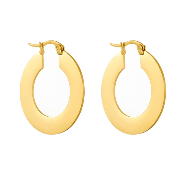 DIEYURO%20316L%20Stainless%20Steel%20Gold%20Color%20Circle%20Hoop%20Earrings%20For%20Women%20Girl%20Fashion%20Ear%20Buckle%20Non-fading%20Jewelry%20%20Party%20-%20Image%206