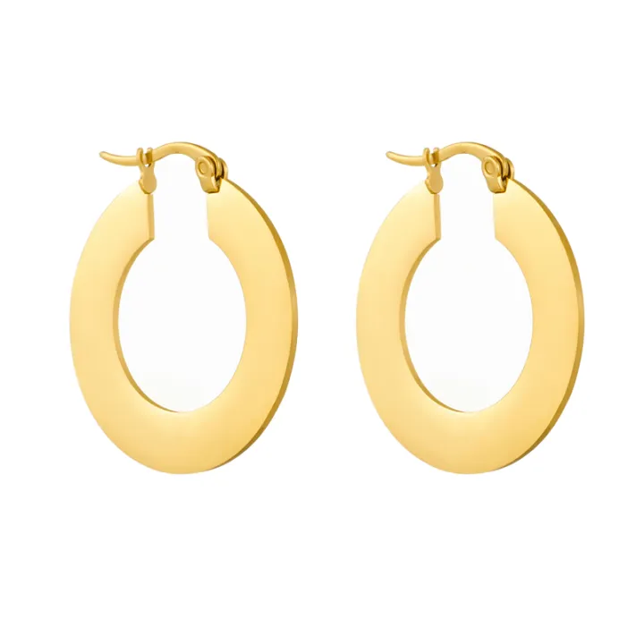 DIEYURO%20316L%20Stainless%20Steel%20Gold%20Color%20Circle%20Hoop%20Earrings%20For%20Women%20Girl%20Fashion%20Ear%20Buckle%20Non-fading%20Jewelry%20%20Party%20-%20Image%206
