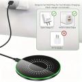 Universal Fast Wireless Charger Pad Mirror Surface LED Light Anti Slip Fast Charging For iPhone 17-12 S26 Android Phone.