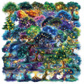 50Pcs Magic Forest Stickers Witch DIY Stickers Scrapbooking Phone Luggage Skateboard PET Waterproof Decals. 