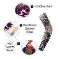 UV Protection Tattoo Arm Sleeves Cycling Unisex Cooling Ice Silk Breathable Stretchable Seamless Fishing Driving Tattoo Cover Up.