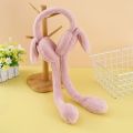 Funny Rabbit Ear Muffs Soft Moving Jumping Ears Winter Warm Earmuffs Ear Warmer for Women Girls.