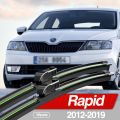 For Skoda Rapid NH1 NH2 NH3 2012-2019 Front Windshield Wiper Blades 2pcs Windscreen Window Accessories 2013 2014 2016 2017 2018.