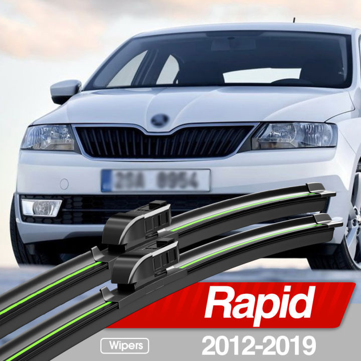 For Skoda Rapid NH1 NH2 NH3 2012-2019 Front Windshield Wiper Blades 2pcs Windscreen Window Accessories 2013 2014 2016 2017 2018