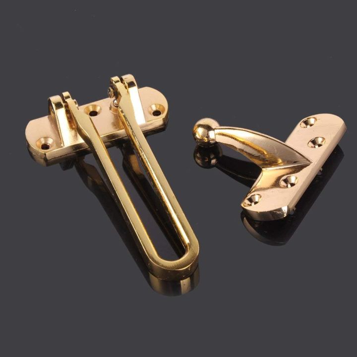 Door chain lock security door latch Metal security buckle lock golden