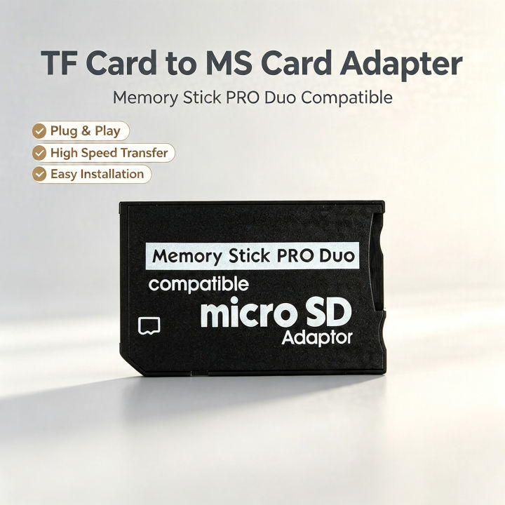 MINI Memory Stick SDHC TF to MS Pro Du Adapter for PSP Camera MS Pro Duo Card Reader High-Speed Converter
