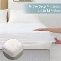 Waterproof Fitted Mattress Protector-Cooling Mattress Pad Cover with Deep Pocket Up to 18''. 