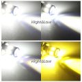 1pc H4 BA20D H6 LED Motorcycle Headlight CSP Dual Color White Yellow Hi Lo Beam Lens Fog Lamp for Motobike Scooter Running Light. 