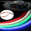 2X 45CM LED Strip Lights Light Bar 1210 Soft Led Car Accessorie Auto Atmosphere Decorative Lamp White Yellow Green Blue Red 12V. 