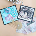 Circular Waterfall Card Metal Cutting Die Cut Golden Dies for Gift Packing Paper Craft Handmade Card Making DIY Greeting Cards.