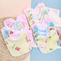 Random 5/8/10pcs Baby Cotton Babadores Burp Saliva Towel Cartoon Bibs Bandana Waterproof Boys Girls Accessories Clothing.