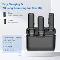 J13 Wireless Lavalier Microphone with Charging Case,Dual Lapel Microphone,Clip On Mic for Android - Microphone
4in1. 