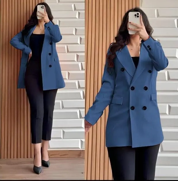 Womens%20casual%20Blazer%20,%20double%20button%20top%20coat%20%20double%20fleece%20%20in%205%20beautiful%20colours%20-%20Image%202