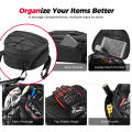 KEMIMOTO Motorcycle Tail Bag, Dual Use Motorcycle Rear Seat Bag with Waterproof Rain Cover Expandable Motorbike Bags. 