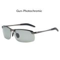 Men Photochromic Polarized Sunglasses Driving Fishing Chameleon Glasses Change Color Sun Glasses Day Night Vision Eyewear.