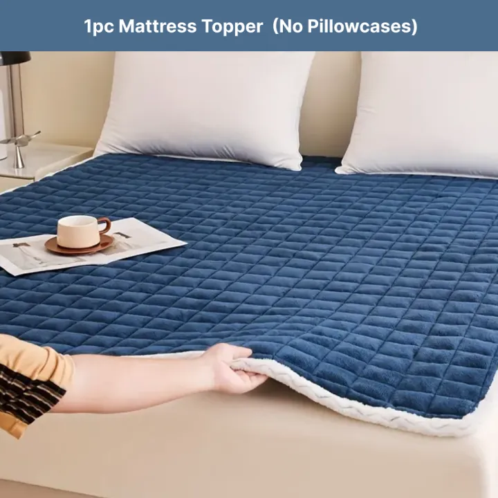 Milk%20Velvet%20Mattress%20Pad%20Soft%20Breathable%20Bedding%20Protector%20Queen%20Size%20Comfortable%20Quilted%20Top%20Mattress%20Cover%20-%20Image%203
