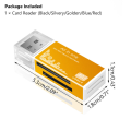 Alloy Card Reader 4 Ports USB2.0 Micro SD TF M2 MS Pro Duo MMC SDHC DV Phone Camera Memory Card Adapter with LED Indicator. 