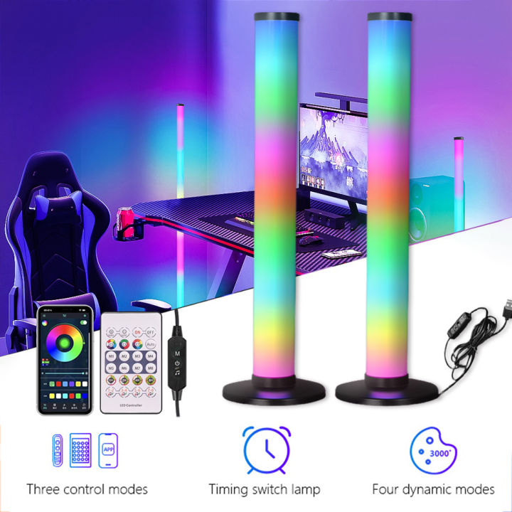 Light Desktop RGB Bluetooth Ambient Light Double-sided Luminous LED Desktop Lamp with ...