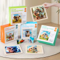 Bview Art 8pcs Wooden Jigsaw Puzzles Set for Kids, Cartoon Animal Puzzles Board Educational Learning Toys. 