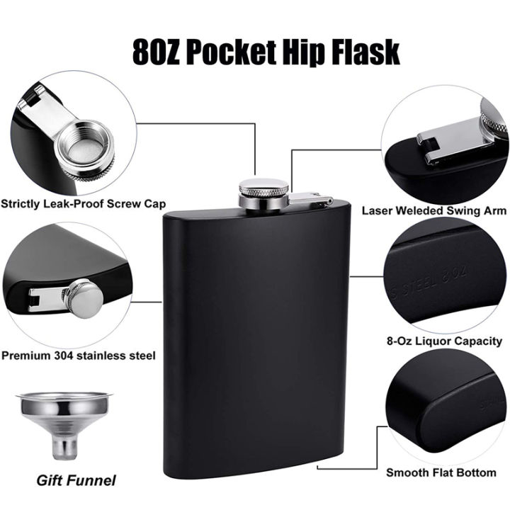 LMETJMA%20Matte%20Black%20Hip%20Flask%20for%20Liquor%20Stainless%20Steel%20Leak%20proof%20with%20Funnel%20Flask%20set%20Drinking%20Whiskey%20Flask%20KC0454%20-%20Image%202