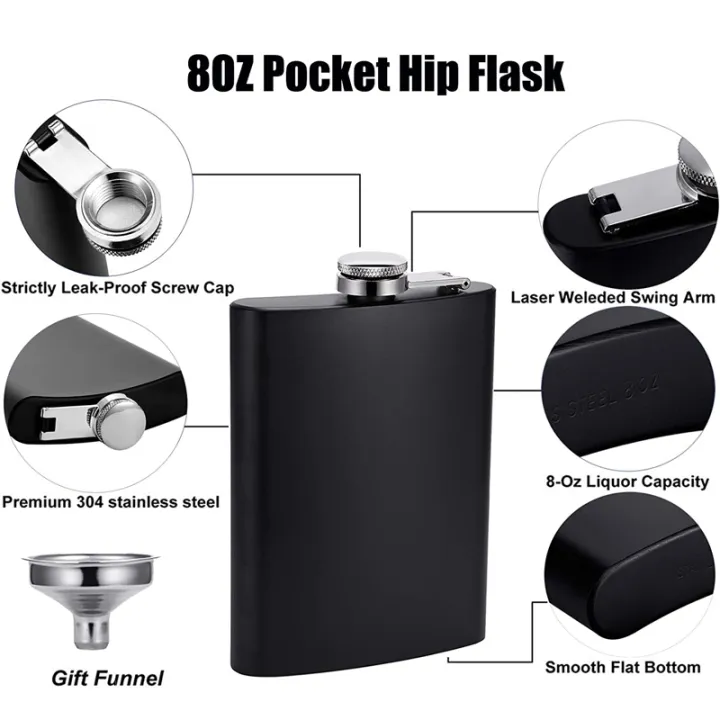LMETJMA%20Matte%20Black%20Hip%20Flask%20for%20Liquor%20Stainless%20Steel%20Leak%20proof%20with%20Funnel%20Flask%20set%20Drinking%20Whiskey%20Flask%20KC0454%20-%20Image%202