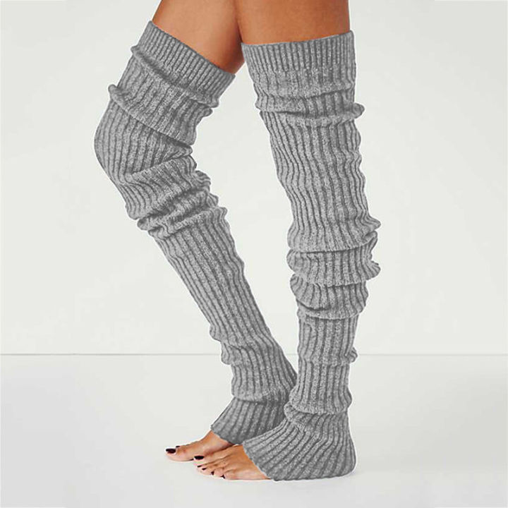 Women%20Winter%20Warm%20Leg%20Warmers%20Knee%20High%20Socks%20Girl%20Boot%20Topper%20Sock%20Warm%20Foot%20Cover%20Skinny%20Stockings%20Knitted%20Crochet%20Long%20Socks%20-%20Image%205