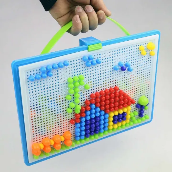 296%20Pieces/Set%20Box-Packed%20Grain%20Mushroom%20Nail%20Beads%20Intelligent%203D%20Puzzle%20Games%20Jigsaw%20Board%20for%20Children%20Kids%20Educational%20Toys%20-%20Image%206