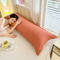 New solid-color washed double long pillowcases, couple pillowcases 48*100cm, 120cm, 150cm, 180cm (without core).