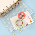 A7/A6 Cute Daisy Spiral Binder Notebook Agenda Cover with Storage Bag Kawaii Transparent School Diary Journal Planner Stationery. 