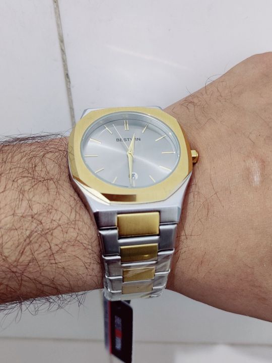100%25%20Original%20(not%20copy)%20Bestwin%20watch%20with%20matt%20finish%20two%20tone%20chain%20strap%20and%20butterfly%20lock,%20%20luxury%20Men's%20Watch%20with%20stylish%20and%20modern%20design,%20%20decent%20quality%20worth%20the%20price%20-%20Image%204
