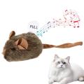 Simulation Mouse Kitten Toy Bite-resistant Automatic Chirping Interactive Cat Chew Toy Squeaky Imitation Mouse Cat Toy Supplies. 
