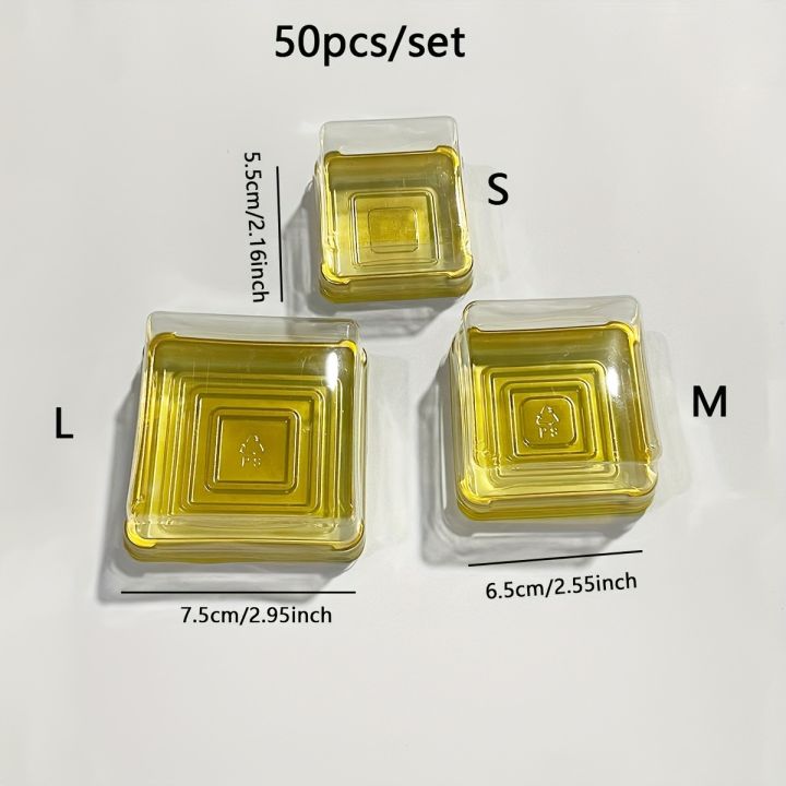 50pcs%20Clear%20Plastic%20Mini%20Cake%20Box%20Set%20%20Baking%20and%20Kitchen%20Tools,%20ldeal%20for%20Camping,%20Dining,%20Restaurants%20and%20Bakeries%20-%20Image%204