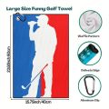 Funny Golf Towel Printed Golf Towels for Golf Bags with Clip Golf Accessories Funny Golf Christmas for Men Golfers Husband.