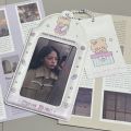 Cute Bear Bunny Cat PVC Card Holder Versatile School Meal Card Idol Photocard Storage Display Ins Style.