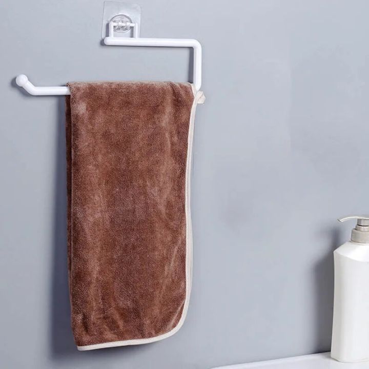Punch-free%20Kitchen%20Paper%20Towel%20Rack%20Toilet%20Paper%20Roll%20Rack%20Hanger%20Wall-mounted%20Towel%20Bar%20Kitchen%20Bathroom%20Accessories%20-%20Image%203