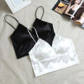 Satin crop top. 