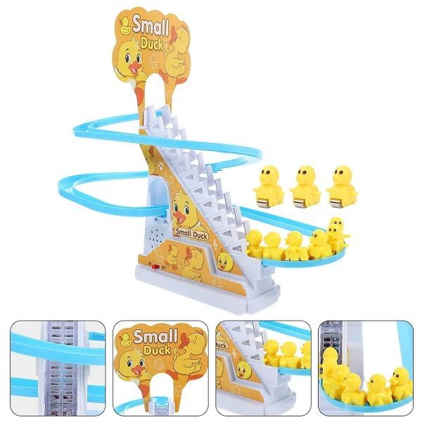 Small Ducks Climbing Toys, Electric Ducks Chasing Race Track Game Set ...