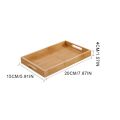 Bamboo Wooden Rectangular Tea Tray Pallet Wood Serving Tray Tea Cup Tray With Handle Wood Dinner Dessert Bread Fruit Food Plate. 