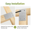 10Pcs Stainless Steel Angle Code Fixing Bracket Iron Plate for Furniture Quick Links. 