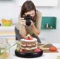 25cm LED 360 Degree Electric Rotating Turntable Rotating Display Stand for Photography Jewelry Watch Digital Product. 
