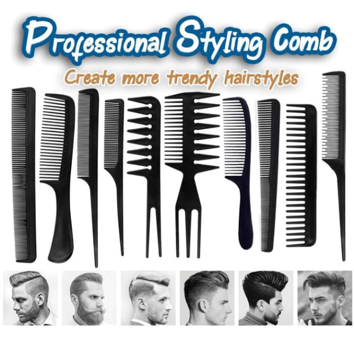 10 Pcs/Lot Anti Static Hair Brush For Kids Hairstyle Comb Set