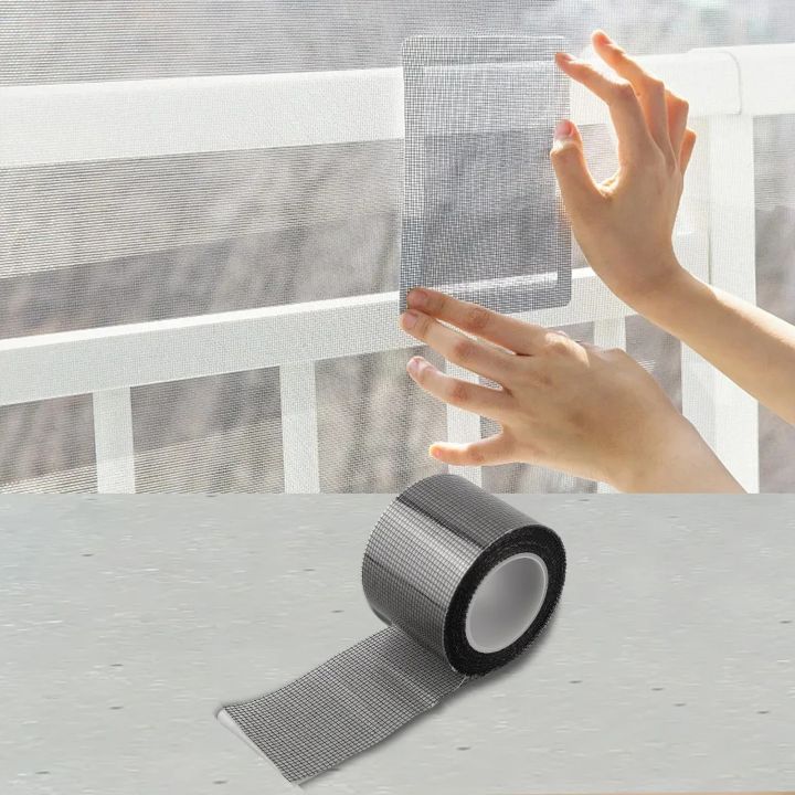 Black%20Screen%20Window%20Sticker%20For%20Screen%20Repair%20Kit%2016.5FT%20Strong%20Adhesive%20&%20Waterproof%20Tape%20Door%20Curtain%20Mosquito%20Net%20Mesh%20Patch%20-%20Image%205