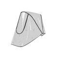 New Universal Stroller Rain Cover Baby Car Weather Wind Sun Shield Transparent Breathable Trolley Umbrella Raincoat Accessories. 