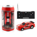 Coke Can Remote Control Racing Vehicle Battery Operated Mini RC Car LED Lights RC Racing Drift Car with Roadblocks for Kids Boys.