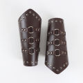 Medieval Retro Multi-Layered Leather Studded Shoulders Viking Style Warrior Shoulder Armor Combo Halloween Costume Cosplay.