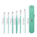 6Pcs/set Ear Wax Pickers Stainless Steel Ear Picking Tool Piercing Kit Earwax Clean Tools Ea.... 